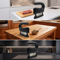 Meat Tenderizer Easy Grip Meat Tenderizer with Stainless Steel Space-Saving Kitchen Tool for Marinade Marinating