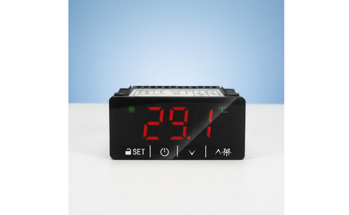 Double Temperature Controller Defrost Function Touchscreen Thermostat Customizable Settings Digital Temperature Controller for Flower Coolers