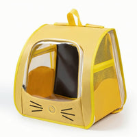 Structured Cat Backpack Carrier Portable Pet Carrier with Mesh Panels Ventilated Cat Travel Backpack Breathable for Vet Visits, Outdoor Outings