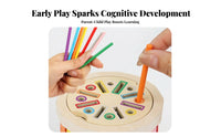 Wooden Educational Sorting Toy Hands-on Color Sorting Toy Painted Finish