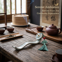 Censer for Personal Rituals, Elegant Ceramic Fragrance Holder, Aroma Bowl for Living Room Decor, Chinese Glazed Ceramic, Meditation Room Essential