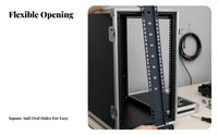 Square Hole Rack Rail Printed standard unit Markings Mounting Hardware for shielded transport cases