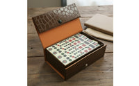 Mini Mahjong Set Lightweight Mini Chinese Mahjong Set Traditional Travel Game for Students, Dormitory, Outdoor