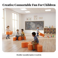 Creative Assembly connectable Furniture Brick Colorful Stackable Stool Multi-Functional versatile Bench for Toddlers, Educators, Parents, Kindergarten, Living Room, Daycare Center