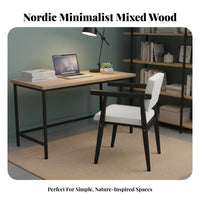 Nordic design Curved rear Dining Chair sturdy Wood Frame Home Furniture Minimalist Design Accent Seat Modern Aesthetic for Homeowners, Families, Students, Study Room, Bedroom, Kitchen