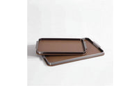 decorative Tray with Metal Rim Modern Valet Tray with Handles Key Bowl for Washroom Counter