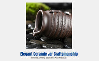 Ceramic Fish Container Jar, Circulating Water Feature, Courtyard Garden Landscape Decoration
