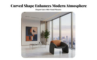 curved-Shaped Couch Curved Shape Upholstered configurable Sofa Luxurious Design business-grade Furnishing for distinguished guests, Adults, Sales Office, Waiting Room, Apartment