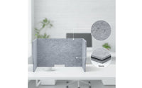 Three-Sided Desk Partition with Cutout Encompassing Desktop Privacy Panel Low-Height Acoustic Divider Foldable for Students