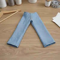 Doll Jeans High Wide Leg Doll Jeans Versatile Design Miniature Trousers for Hobbyists