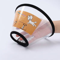 Pet Cone Recovery, Clear Elizabethan Neck Cone with fasteners to Prevent Biting and Licking, Pet Recovery for Small Dogs After Surgery