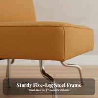 Nordic design Armless Fabric Settee Light Luxury Sofa Modern Design Couch Minimalist Aesthetic for Apartment Dwellers, Young Adults, partners, Living Room, Small Spaces, Bedroom, Office