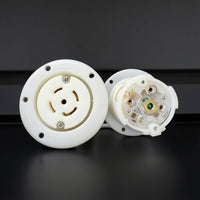 120/208V NEMA L21-30 Receptacle Heavy-Duty Locking Receptacle with Screw Terminals UL Listed Locking Outlet 3-Phase for Electricians, Contractors, Power Distribution Boxes, Generators, Stage Lighting