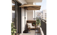 Side Umbrella Crank-Open Cantilever Umbrella Blocking for Terrace, Balcony