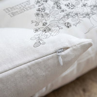 Happy Easter Eggs Pillowcase Pillow Cover for Family Fun Activity Easter, DIY Coloring Blank Pillowcase Creative Gift for Kids, Parents, Holiday Decor