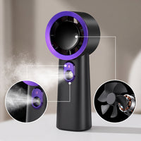 Mini Misting Fan Compact Handheld Misting Fan 3-Speed for Desk, Travelers