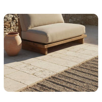 Artisanal Distressed Look Sofa Distressed Finish Rustic Loveseat Minimalist Design Low Profile Wood Base Couch for Outdoor, Guesthouse, Coffee Shop