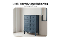 No Assembly Required 5-Drawer Cabinet Solid Wood Construction Storage Furniture Large Capacity Chest of Drawers Strong Load-Bearing for Homeowners, Renters, Students, Bedroom, Entryway, Hallway