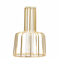 Nordic Design Gold Iron Art Vase Minimalist Design Metal Frame Vase Easy to Clean Wire Frame Flower Holder Artisan-Made for Office