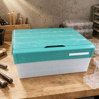 Hard Box Rectangular Flip-Open Lure Box Removable Dividers Gear Organizer