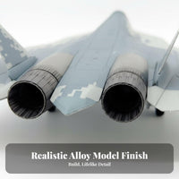 1:72 Scale Fighter Jet Pre-Assembled Russian-57 Airplane Model Russian Low-Observable Fighter Model Highly Detailed Die-Cast Jet
