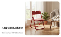 Foldable Fold-up Chair with Backrest Space-Saving Collapsible Chair with Back Support Stackable Folding Stool Compact Storage for Homeowners, Event Planners, Dining Room, Office, Events, Queuing