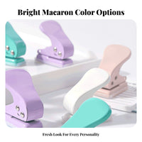 Single Hole Punch Portable Single Hole Puncher Compact Design Loose-Leaf Puncher for Students, Journal Enthusiasts, School