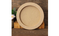 4 Pieces Round Wooden Craft Frame Circular Wooden Craft Frames DIY Paintable Picture Frame Smooth for Crafters, Students, Kids, Classroom