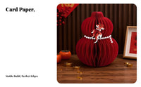Gourd Table Decor, 2026 Year of the Horse, New Year Desktop Accent, Large, Festive Paper Craft, Lucky Fortune Fish