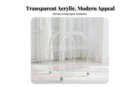 Transparent Look Iridescent Side Table Easy to Move Multi-Tier Storage cart adaptable Use Rolling Shelf Space-Saving for Apartment Dwellers, Interior Design aficionados, Small Spaces, Living Room, Bedroom, Kitchen