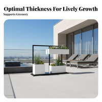 Anti-Rust Rectangular Trough Planter adaptable Design Rectangular Plant Pot weatherproof Resistant Space Divider Modern and aesthetic for property owners, Business Owners, Decorators, Restaurant, Garden, Indoor, Balcony