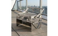 Foldable Barbecue Grill Flip-up Stainless Steel Grill Heat Resistant Outdoor Cooking Gear