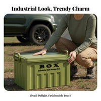 Utilitarian Design Storage Box Large Capacity Car Trunk Organizer Camping Storage Bin Portable Stackable Organizer Crate