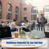 Compact Sun & Rain Umbrella, Women Student, High Aesthetic, UPF 50+ INS Style, Foldable, Stainless Steel, Fiberglass Ribs