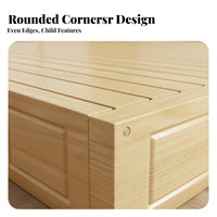 Wooden Slat Frame Thickened Boards Slatted Base Bed Strong Hold Mattress Foundation for Apartment Dwellers, Homeowners, Floor Mat Room Room, Dormitory