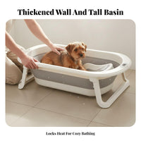 Non-Slip Foldable Pet Bathtub Long-Lasting & Scratch-Resistant Collapsible Dog Bath Tub Multi-Purpose Use Collapsible Dog Washing Station Large Capacity for Travel
