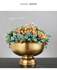 European Creative Brass Wine Bucket, Dry Ice Bucket, Champagne Cooler, Home Bar Flower Vase