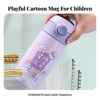 Leak-Proof Cartoon Water Cup Portable Child S Insulated Water Bottle Leakproof Lid for Toddlers, Students, School, Daily Use, Outdoor