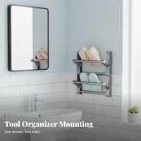 No-Drill Installation Slipper Rack Multi-Layer Shoe Organizer Space-Saving Wall Mount Strong Weight Capacity for Apartment Dwellers, Homeowners, Bathroom, Behind the Door, Entryway, Bedroom