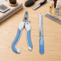 Nail Clippers with a Built-in Nail File, Stainless Steel Cat and Dog Nail Clippers for Small Animals, Non Slip Puppy Nail Clippers, 14cm Length
