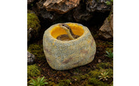 Snake Soaking Tub Naturalistic Design Reptile Water Bowl Resin Rock Water Bowl Easy to Clean Terrarium Accessory for Vivariums