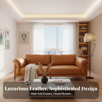 Minimalist 3-Seater Sofa Italian Design 3-Seater Modern Sofa Luxury Feel Living Room Furniture for Apartment Dwellers, Homeowners