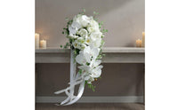 Waterfall Design Wedding Hand Floral Arrangement Photo Prop Cascading Bridal Floral Arrangement Easy to Maintain Long-Lasting for Brides, Ceremony
