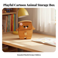 Wooden Mini Drawer Cabinet Space-Saving Cartoon Character Storage Box Desktop Drawer Organizer Great Gift Suggestion