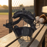 Softball Athlete's Face Guard Wire Cage Steel Softball Face Guard Leather Like