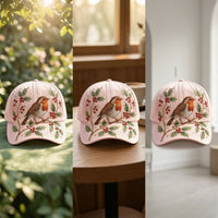 Baseball Cap Floral Baseball Hat Sun Shading Cap with Curved Brim for Adults, Everyday Wear, Outdoor Walks