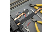 Solderless Connection HO Scale Track Power Connector Easy Installation Model Train Track Feeder Clip-on Design Model Railway Electrical Connector for Hobbyists, Miniature Scene Building