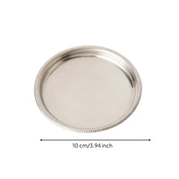 Stainless Steel Coaster Polished Metal Coaster Reflective Cup Saucer for Hosts, Home Entertaining
