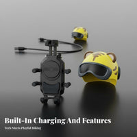 Bike Ph Single Shock Absorbing Motorcycle Ph Single Mount 360° Adjustable Angle for Delivery Drivers, Motorcyclists