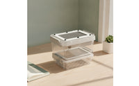 Breadworm Feeding Box Transparent Breeding Box with Waste Chamber Enclosure Compact Container Ventilated for Hobbyists